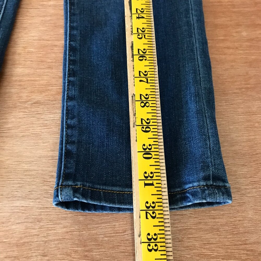 Judy Blue Capri Fit Jeans Women 28 Blue Mid Rise Dark Wash Stretch Preppy 18751 - Picture 6 of 14